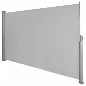 Kihúzható árnyékoló fal, 300x160cm - szürke, teraszokra - udvarra - irodában - öltözőkbe
