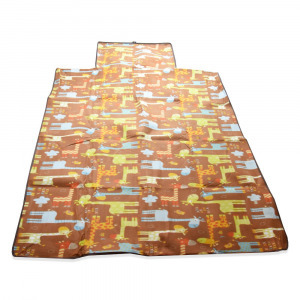 Piknik matrac 150x135 cm - vállra akasztható / barna