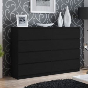 Baltrum M8 140 komód, 138x97x40 cm, fekete Baltrum M8 140 komód, 138x97x40 cm, fekete