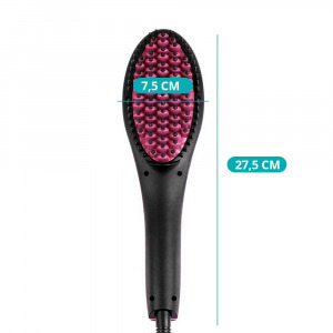 Elektromos hajegyenesítő fésű, fekete