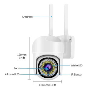 WiFi IP-kamera -kül- és beltéri, éjszakai látásmóddal, 1080P