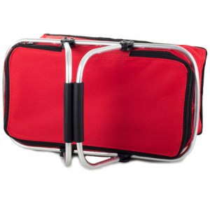 Piknik kosár thermóval - piros