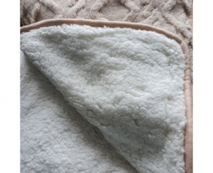 Luxus 2 rétegű ágytakaró/pléd 200x230cm - bézs - MS-948