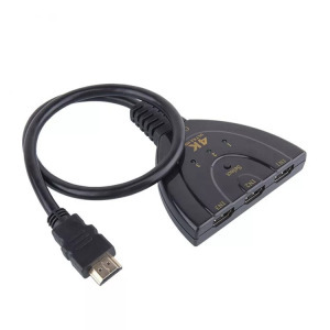 HDMI switch, 3xHDMI anya -> HDMI apa, automata HDMI detektálás, input LED