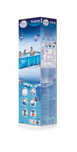 Bestway AMALFI szögletes fémvázas medenceszett 300 x 201 x 66 cm