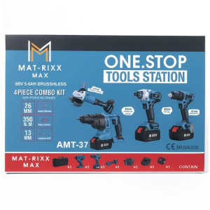 MAT-RIXX MAX Brushless 4 részes szerszámkészlet - 68V 6.0Ah AMT-37