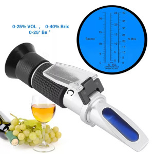 Hordozható borászati refraktométer, Brix-fok alkoholfok bor/sör/cefre