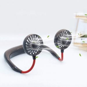 Mini ventilátor, hordozható ventilátor, nyakba ventilátor fekete