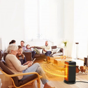 Asztali hősugárzó, ventilátor, oszcilláló funkcióval, 1200w