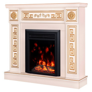 Kandallókészlet Versailles gold & Cris, Art Flame, 1020x1100x300 mm, 1500 W