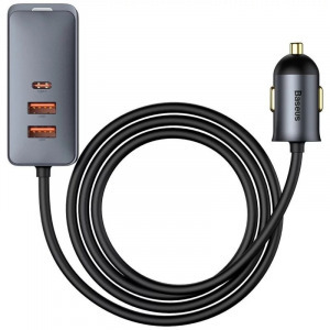 Baseus szivargyújtós autós USB és USB-C töltő 4 aljzattal