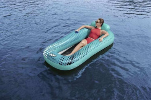 Felfújható strandmatrac italtartóval, és fejtámasszal (Bestway)