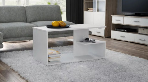 Drohmo Dallas dohányzóasztal, 91x40x51 cm, fehér