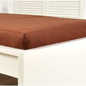 Sofy pamut gumis lepedő, 100x200 cm - sötétbarna színben - MS-556