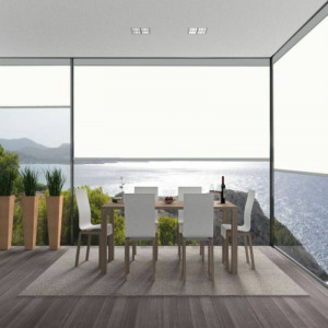 Elite Home ablakra szerelhető sötétítő és árnyékoló roló, fém házban, fehér, 120x120cm