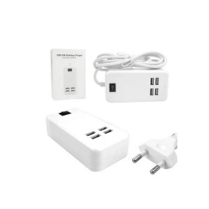 15W hálózati töltő 4xUSB csatlakozással 15W - fehér (15WUSB)