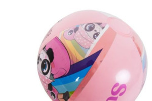 Avenli felfújható strandlabda Panda rózsaszín 40cm