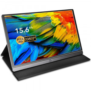 15,6" IPS Hordozható monitor tokkal - 1080P FHD kijelző