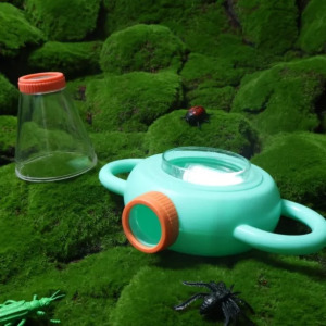 Kézi rovar nagyító - 5X dupla nézetű tiszta megtekintő doboz