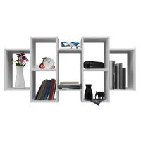 Drohmo Bilbao 7.0 fali polc, 129,5x65x20 cm, fehér