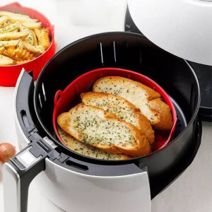 Szilikon sütőedény Air Fryer-hez, sütőforma meleglevegős fritőzhöz, sütéshez, fagyasztáshoz, 16 cm