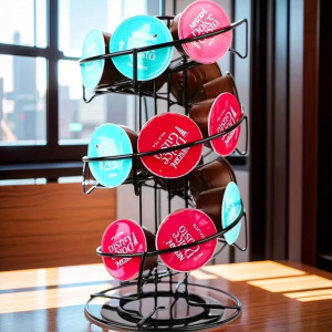 360°-ban forgatható kávékapszula tartó