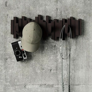 Könnyen felszerelhető zongora billentyűs ruhaakasztó fekete