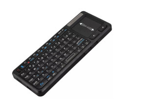 Vezeték nélküli billentyűzet, beépített érintőpanel, Bluetooth V4.0, fekete