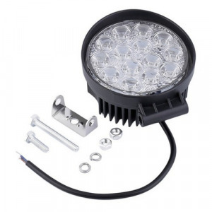 Szupererős autós kerek LED reflektor munkalámpa, 42 W, 12/24 V