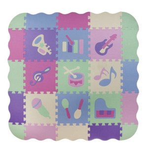 Habszőnyeg 25 darabos, 3in1, 114x114x1 cm