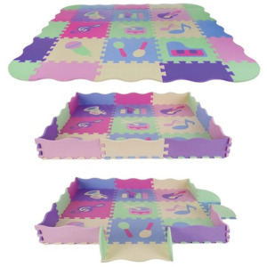 Habszőnyeg 25 darabos, 3in1, 114x114x1 cm