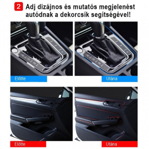 Autós dekorcsík - 5 méter kék