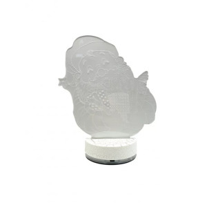 3D LED Karácsonyi ablakdísz, mikulásos ünnepi fény, 7szín, USB, 19cm magas