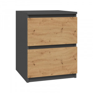 Riano MIX W2 éjjeliszekrény, 40x52x40 cm, antracit-tölgy