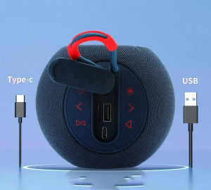 Bluetooth hangszóró, v5.0, vízálló, MicroSD kártya olvasó, fekete