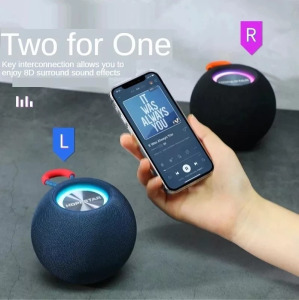 Bluetooth hangszóró, v5.0, vízálló, MicroSD kártya olvasó, fekete