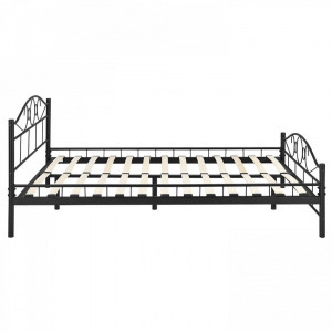 Mimi fém ágykeret ajándék ágyráccsal, 160 x 200 cm, fekete
