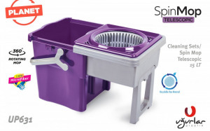 Spin mop összecsukható forgófejes felmosó szett 9 literes