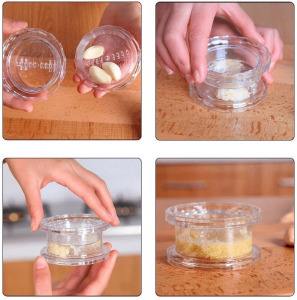 Kézi fokhagyma daráló doboz - átlátszó