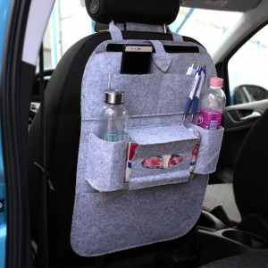 Háttámlavédő autós tároló, szürke