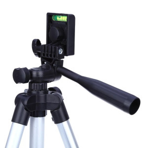 Tripod állvány, fényképezőgéphez, okostelefonhoz, állítható magasság, ezüst