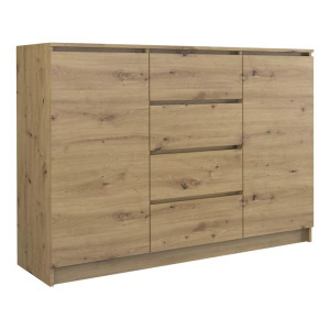 Shannan 2D4S komód, 120x97x40 cm, tölgy