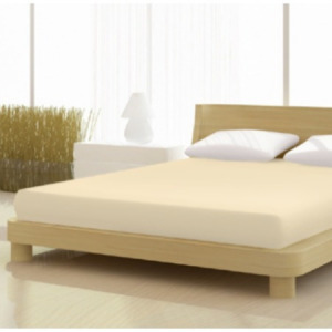 Sofy pamut gumis lepedő, 100 x 200 cm - bézs színben - MS-554