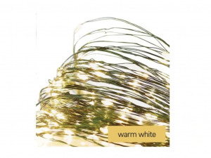 Kültéri nano fényfüzér (75 LED7,5 méter) időzítővel - meleg fehér