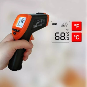Ipari digitális infravörös hőmérő, érintésmentes mérések, -50 °C ~ 550 °C