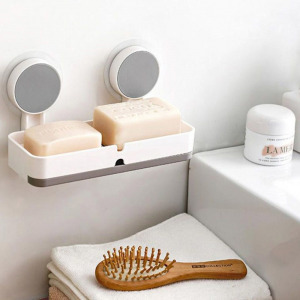 Dupla fali szappantartó / öntapadós, fürdőszobába és konyhába, 20.8 cm (101870)