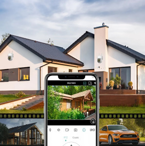 1+1 WIFI IP biztonsági kamera - mozgásérzékelős - kétirányú hang - időjárásálló