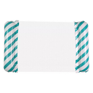 Kék csíkos felfújható strandmatrac