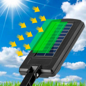 Napelemes, mozgásérzékelős, távirányítós, utcai ledlámpa, 800w teljesítménnyel, sík