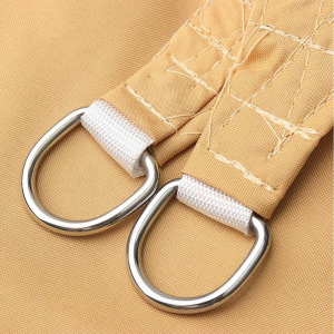 Napvitorla - árnyékoló teraszra, erkélyre és kertbe szögletes 2x3 m homok színben - HDPE masszív anyagból